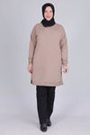 Behrem Çakma Taşlı Tunik- LYN02844 Vizon