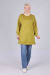 Behrem Taş İşlemeli Tunik- LYN02838 Olive