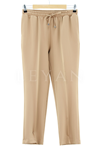 Sentez Beli Lastikli Kumaş Pantolon- LYN02048 Camel